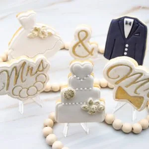 Mr & Mrs Wedding Cookies