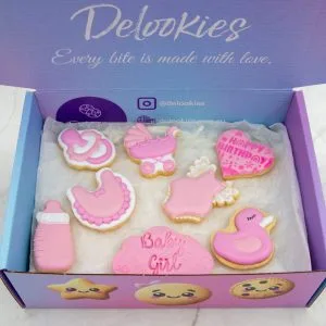 Welcome Baby Girl Cookies