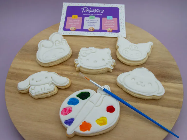 Hello Kitty and friends DIY fondant cookie kit with paint palette styled for kids activity
