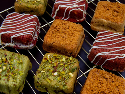 Pick Your Own Cookie Cubes Box with Biscoff Cream, Pistachio Cream and Red Velvet Cream Cheese Cookie Cubes